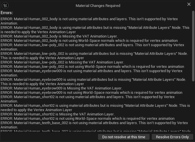 Material Errors