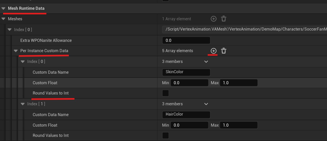Per Instance Data