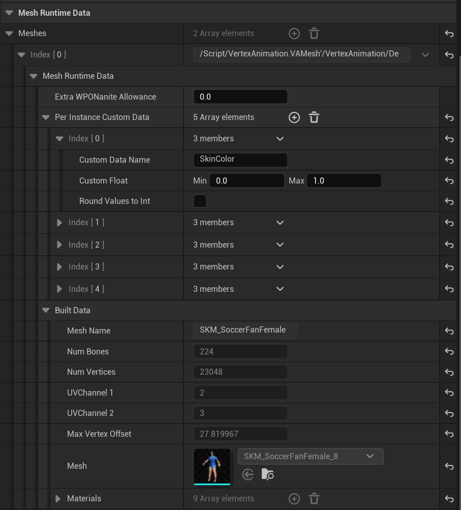 Mesh Runtime Data